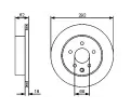 BOSCH Brzdov kotou - 292 mm BO 0986479453, 0 986 479 453