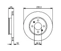 BOSCH Brzdov kotou - 256 mm BO 0986479459, 0 986 479 459