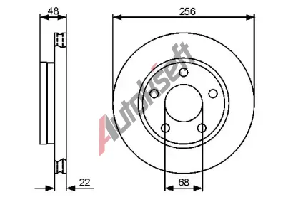 BOSCH Brzdov kotou - 256 mm BO 0986479463, 0 986 479 463