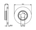 BOSCH Brzdov kotou - 344 mm BO 0986479475, 0 986 479 475