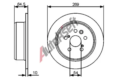 BOSCH Brzdov kotou - 269 mm BO 0986479483, 0 986 479 483