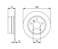 BOSCH Brzdov kotou - 280 mm BO 0986479494, 0 986 479 494