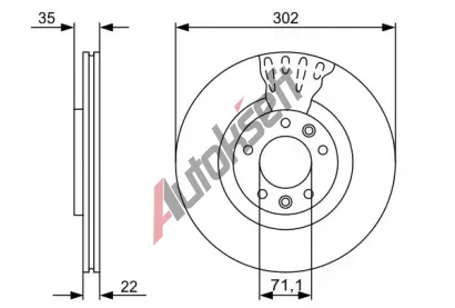 BOSCH Brzdov kotou - 302 mm BO 0986479500, 0 986 479 500