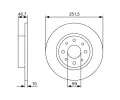 BOSCH Brzdov kotou - 252 mm BO 0986479502, 0 986 479 502