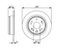 BOSCH Brzdov kotou - 282 mm BO 0986479505, 0 986 479 505