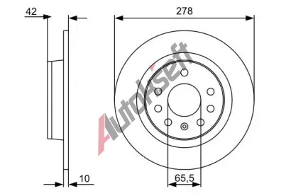 BOSCH Brzdov kotou - 278 mm BO 0986479515, 0 986 479 515