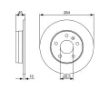 BOSCH Brzdov kotou - 264 mm BO 0986479516, 0 986 479 516