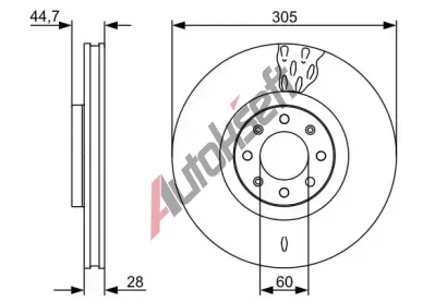 BOSCH Brzdov kotou - 305 mm BO 0986479531, 0 986 479 531