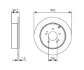 BOSCH Brzdov kotou - 302 mm BO 0986479532, 0 986 479 532