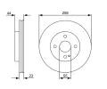 BOSCH Brzdov kotou - 258 mm BO 0986479541, 0 986 479 541