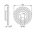 BOSCH Brzdov kotou - 360 mm BO 0986479557, 0 986 479 557