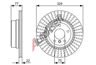 BOSCH Brzdov kotou - 324 mm BO 0986479569, 0 986 479 569