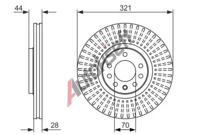 BOSCH Brzdov kotou - 321 mm BO 0986479571, 0 986 479 571
