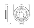 BOSCH Brzdov kotou - 256 mm BO 0986479577, 0 986 479 577