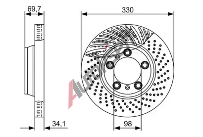 BOSCH Brzdov kotou - 330 mm BO 0986479580, 0 986 479 580