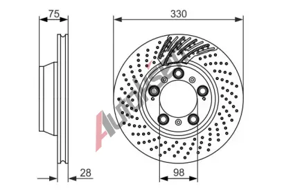 BOSCH Brzdov kotou - 330 mm BO 0986479581, 0 986 479 581