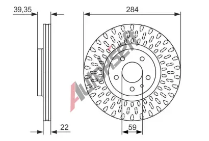 BOSCH Brzdov kotou - 284 mm BO 0986479588, 0 986 479 588