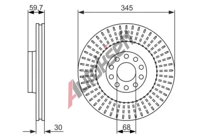 BOSCH Brzdov kotou - 345 mm BO 0986479589, 0 986 479 589