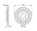 BOSCH Brzdov kotou - 258 mm BO 0986479594, 0 986 479 594