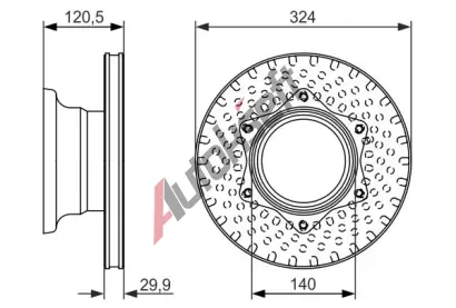 BOSCH Brzdov kotou - 324 mm BO 0986479600, 0 986 479 600