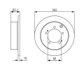 BOSCH Brzdov kotou - 262 mm BO 0986479603, 0 986 479 603