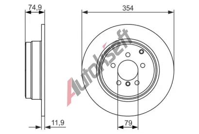 BOSCH Brzdov kotou - 354 mm BO 0986479612, 0 986 479 612