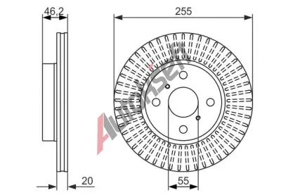 BOSCH Brzdov kotou - 255 mm BO 0986479616, 0 986 479 616