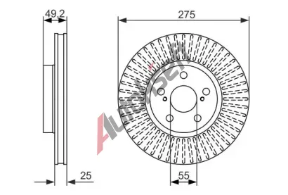 BOSCH Brzdov kotou - 275 mm BO 0986479619, 0 986 479 619