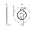 BOSCH Brzdov kotou - 316 mm BO 0986479620, 0 986 479 620