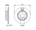 BOSCH Brzdov kotou - 330 mm BO 0986479622, 0 986 479 622