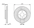 BOSCH Brzdov kotou - 278 mm BO 0986479637, 0 986 479 637