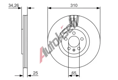 BOSCH Brzdov kotou - 310 mm BO 0986479642, 0 986 479 642
