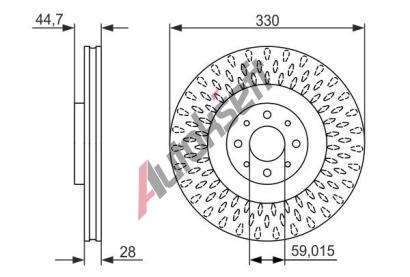 BOSCH Brzdov kotou - 330 mm BO 0986479648, 0 986 479 648