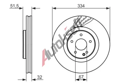 BOSCH Brzdov� kotou� - 334 mm BO 0986479650, 0 986 479 650