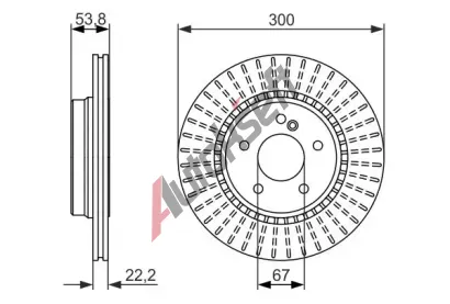 BOSCH Brzdov kotou - 300 mm BO 0986479653, 0 986 479 653