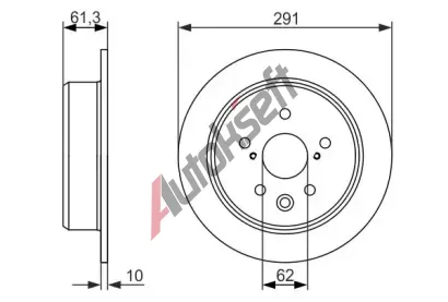 BOSCH Brzdov kotou - 291 mm BO 0986479657, 0 986 479 657