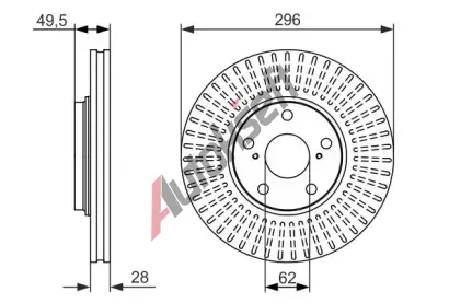 BOSCH Brzdov kotou - 296 mm BO 0986479664, 0 986 479 664