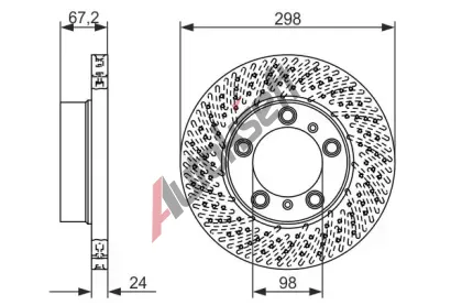 BOSCH Brzdov kotou - 298 mm BO 0986479674, 0 986 479 674