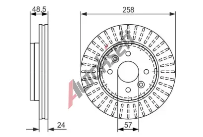 BOSCH Brzdový kotouč - 258 mm BO 0986479676, 0 986 479 676 BOSCH Brzdový kotouč - 258 mm BO 0986479676, 0 986 479 676