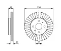 BOSCH Brzdov kotou - 254 mm BO 0986479685, 0 986 479 685