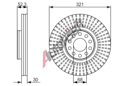 BOSCH Brzdov kotou - 321 mm BO 0986479690, 0 986 479 690