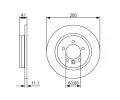 BOSCH Brzdov kotou - 280 mm BO 0986479691, 0 986 479 691