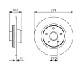 BOSCH Brzdov kotou - 274 mm BO 0986479695, 0 986 479 695