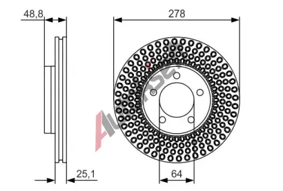 BOSCH Brzdov kotou - 278 mm BO 0986479699, 0 986 479 699