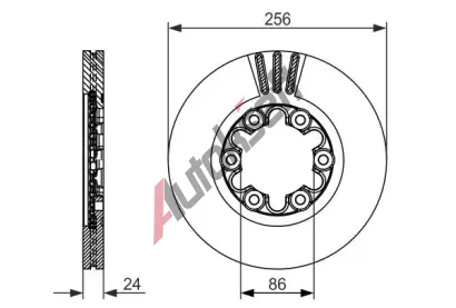 BOSCH Brzdov kotou - 256 mm BO 0986479712, 0 986 479 712