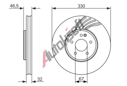 BOSCH Brzdov kotou - 330 mm BO 0986479719, 0 986 479 719