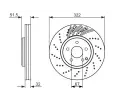 BOSCH Brzdov kotou - 322 mm BO 0986479720, 0 986 479 720