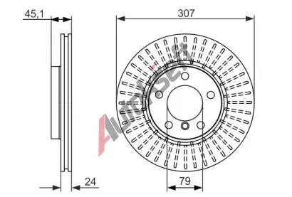 BOSCH Brzdov kotou - 307 mm BO 0986479726, 0 986 479 726