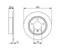 BOSCH Brzdov kotou - 280 mm BO 0986479728, 0 986 479 728