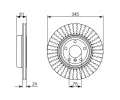 BOSCH Brzdov kotou - 345 mm BO 0986479729, 0 986 479 729